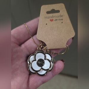 Stamped Chanel Camellia Flower Necklace
